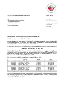 Online Schiedsrichter Anwärterlehrgang 2021!