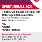 RWD Sportlerball 2023  –  14.Oktober 2023 18:30 Uhr