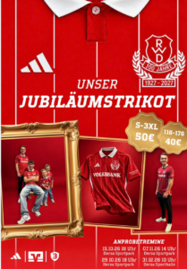 100 Jahre Rot Weiss Damme! Sichere dir jetzt dein Jubiläumstrikot!